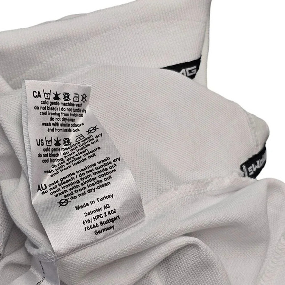 Mercedes AMG  Short Sleeve Polo Shirt Size XL White Racing - Picture 13 of 13